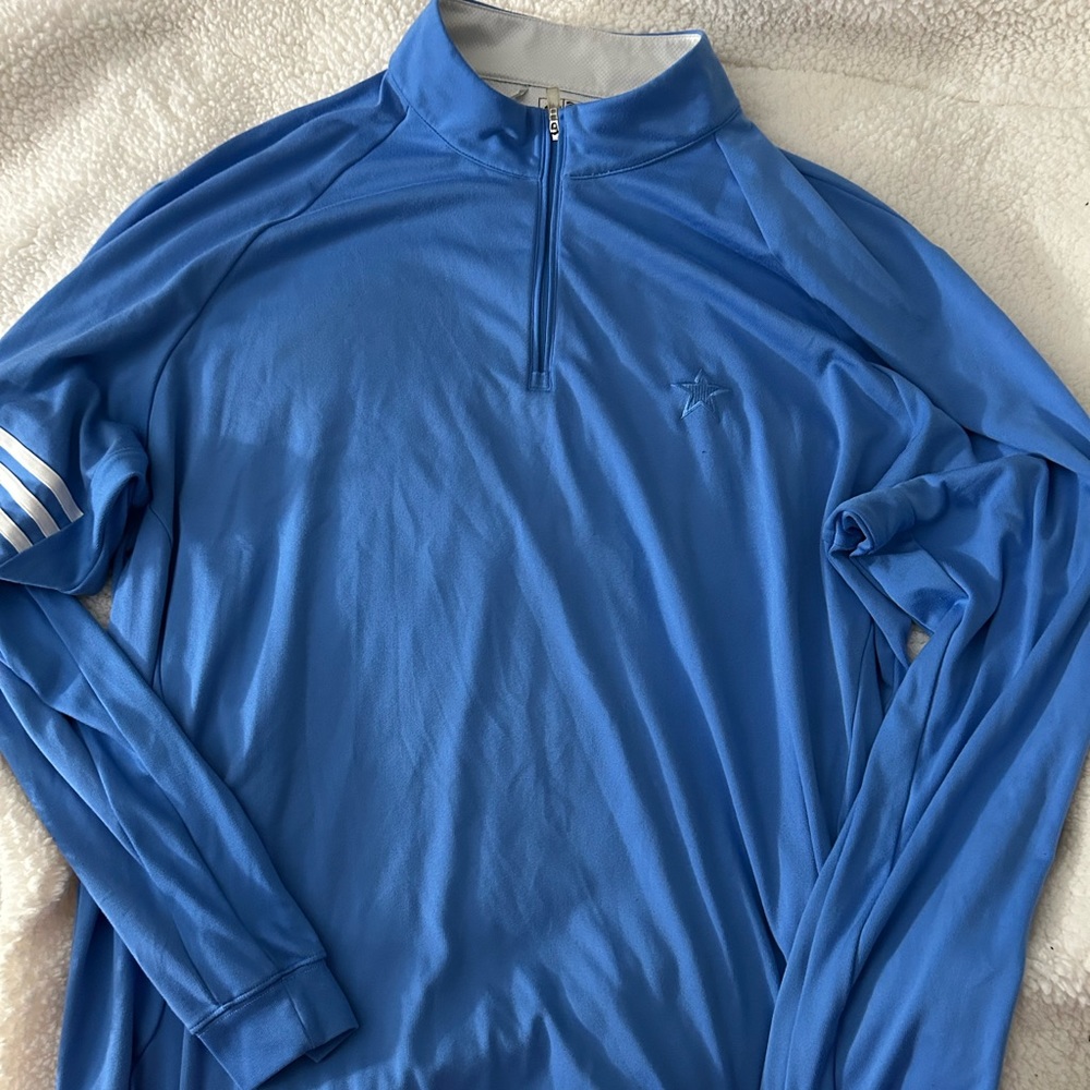 Adidas Quarter Zip Blue Golf Jacket